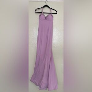 Portia and Scarlett Strapless Lavender Dress with Crystal Details